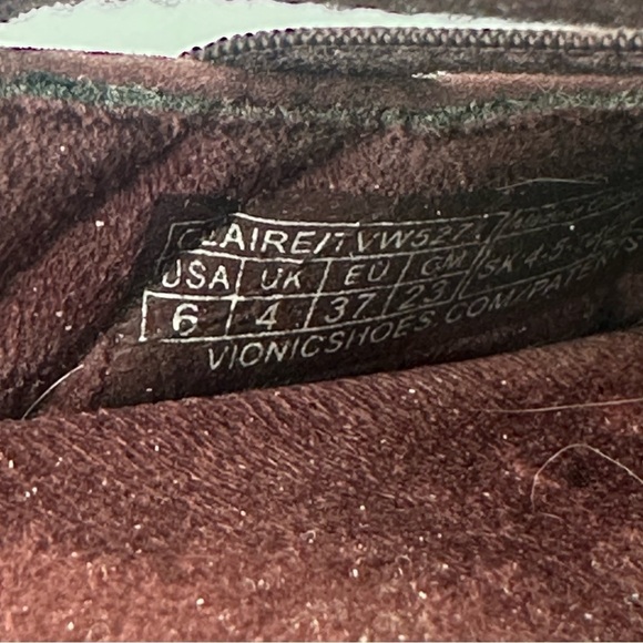 Vionic Claire Shoes 6 Burgundy Maroon Suede Slip On Flats - Picture 4 of 7